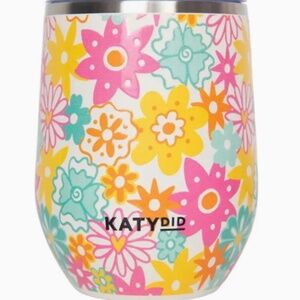 Katydid Spring Flowers Stainless Steel Wine Tumbler